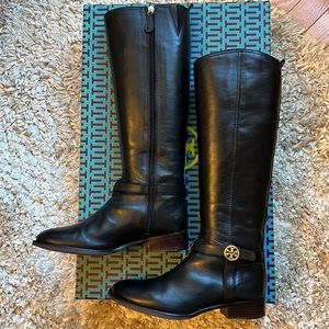 Tory Burch Tall Black Riding Boots